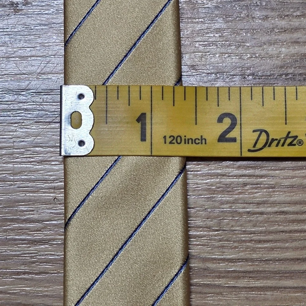 Donald‎ J Trump Signature Collection Striped Necktie Men's Gold Blue 100% Silk